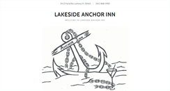Desktop Screenshot of lakesideanchorinn.com